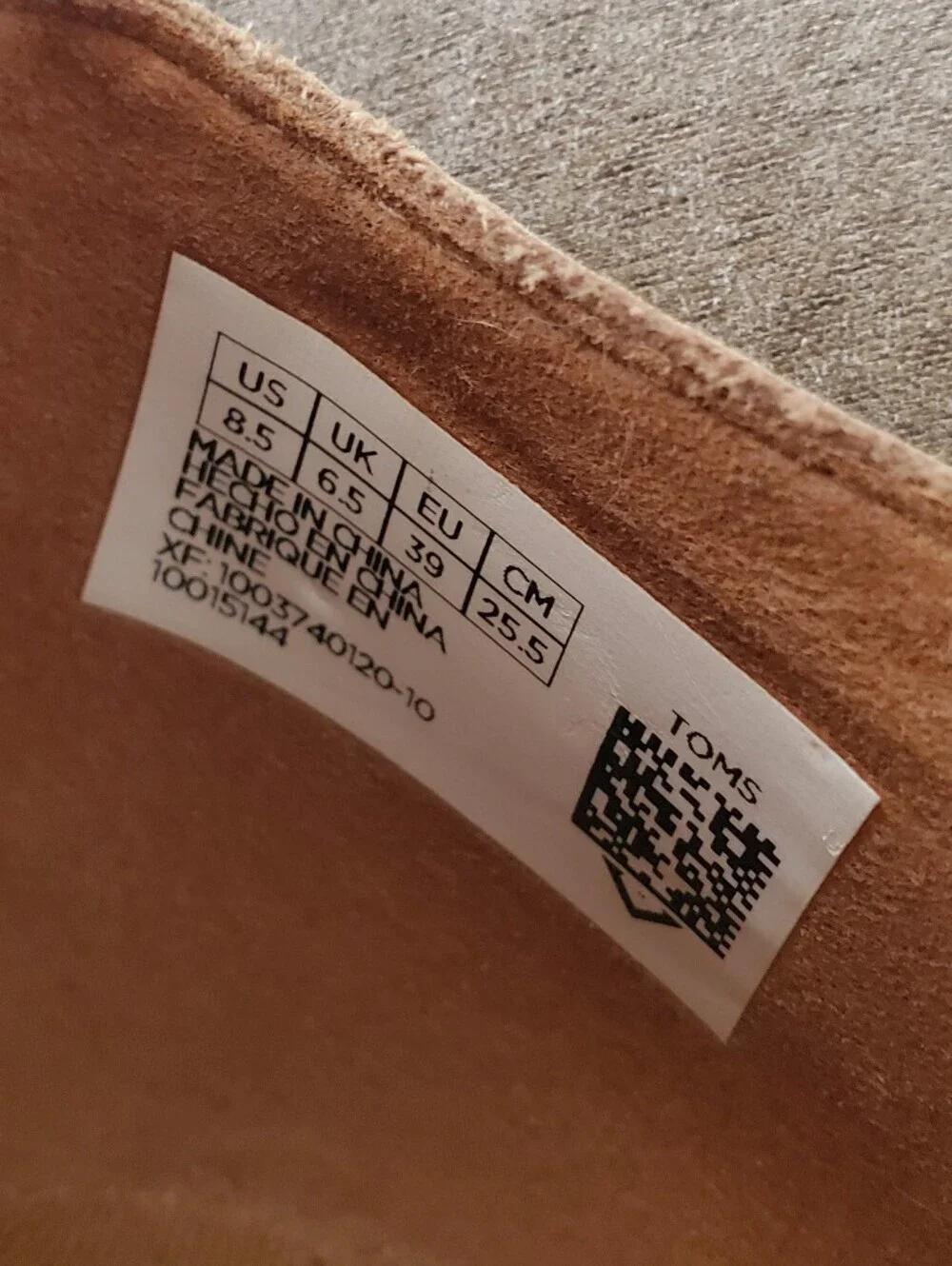 Toms Womens Julie Suede Flats Color: Taupe Grey Size 8.5